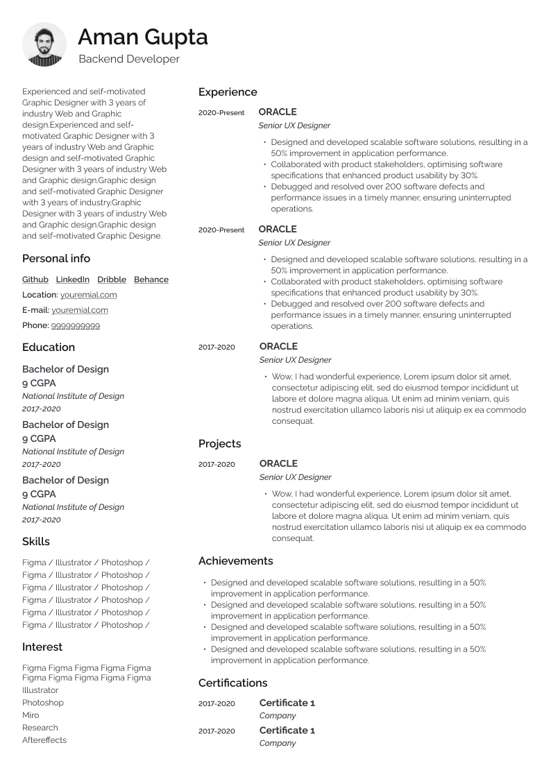 ATS-Friendly resume template - Polished