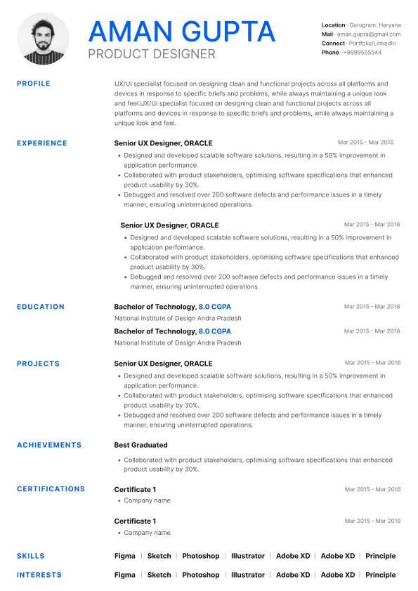 ATS-Friendly resume template - Corporate